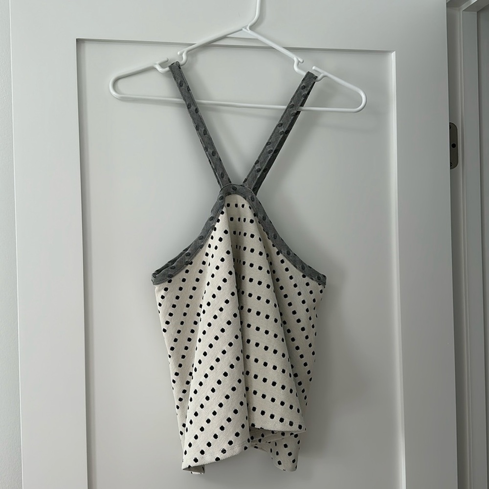 Anthropologie flowy polka dot tank size medium